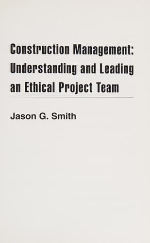 Cover of Construction management