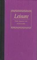 Cover of Leisure The Basis of Culture